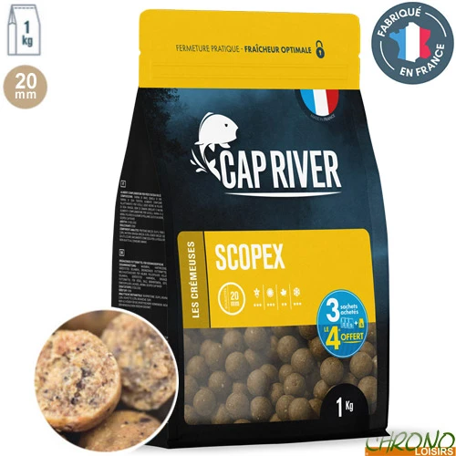 Bouillettes Cap River Scopex 20mm 1kg 3 Bouillettes Cap River Scopex 20mm 1kg