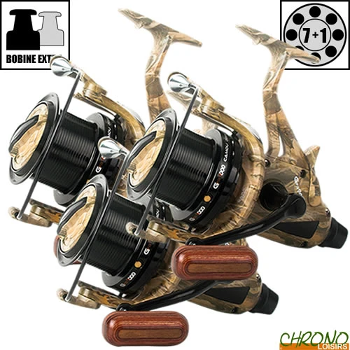 Moulinet Carp Design Débrayable GFR9000 Camou (les 3) 3 Moulinet Carp Design Débrayable GFR9000 Camou (les 3)