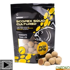 Pop Ups Nash Cultured Scopex Squid 15mm (par 25)