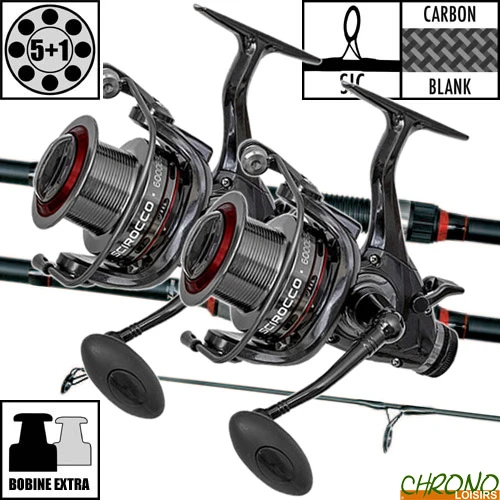 Ensemble Carp Zoom Scirocco 50mm 12' 3lbs 6000BBC (les 2) 3 Ensemble Carp Zoom Scirocco 50mm 12' 3lbs 6000BBC (les 2)