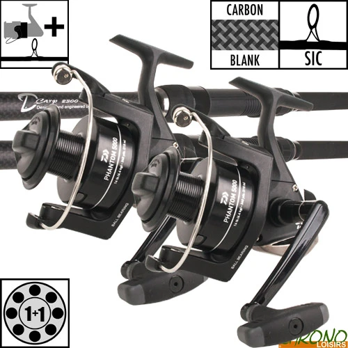 Ensemble Daiwa D'Carp 12' 3lbs 5000 BU (les 2) 3 Ensemble Daiwa D'Carp 12' 3lbs 5000 BU (les 2)