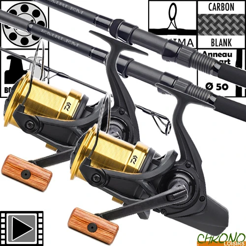 Ensemble Daiwa New Emblem Carp 50mm 12' 3.5lbs 45 SCW Gold (les 2) 3 Ensemble Daiwa New Emblem Carp 50mm 12' 3.5lbs 45 SCW Gold (les 2)