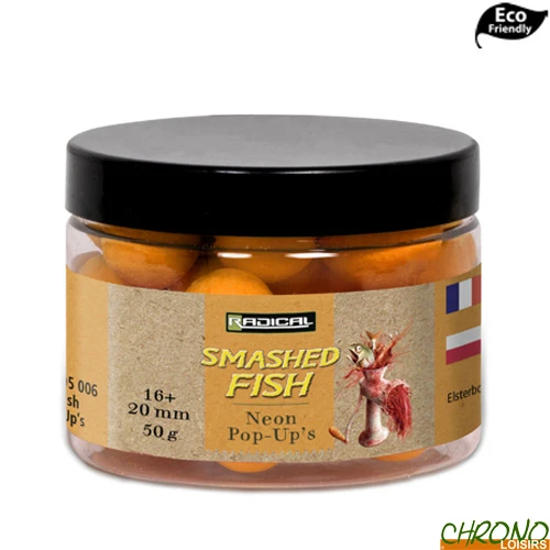 Pop Ups Radical Smashed Fish Neon 16/20mm 50g 3 Pop Ups Radical Smashed Fish Neon 16/20mm 50g