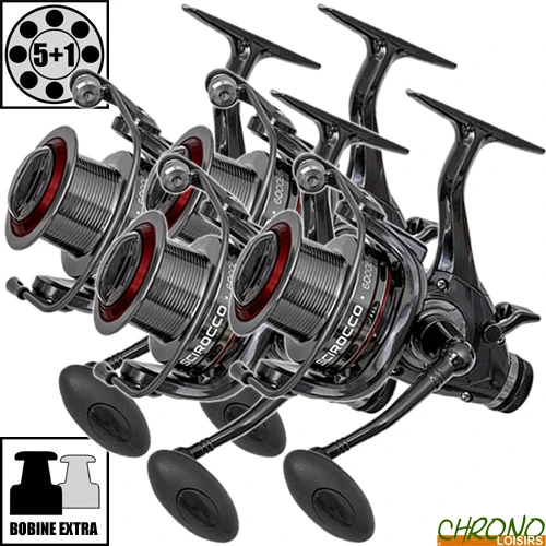 Moulinet Carp Zoom Débrayable Scirocco 6000BBC (les 4) 3 Moulinet Carp Zoom Débrayable Scirocco 6000BBC (les 4)