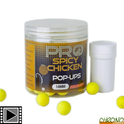 Pop Ups Starbaits Probiotic Spicy Chicken 14mm 60g 3 Pop Ups Starbaits Probiotic Spicy Chicken 14mm 60g