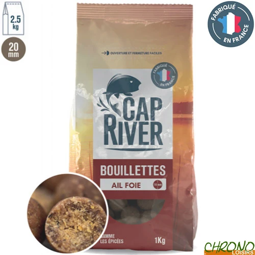 Bouillettes Cap River Ail Foie 20mm 2.5kg 3 Bouillettes Cap River Ail Foie 20mm 2.5kg