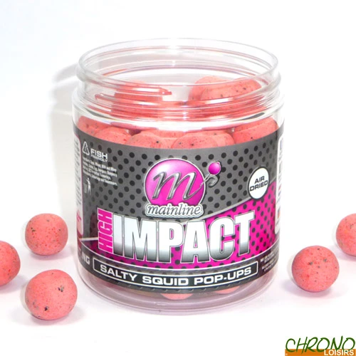 Pop Ups Mainline High Impact Salty Squid 15mm 250ml 3 Pop Ups Mainline High Impact Salty Squid 15mm 250ml