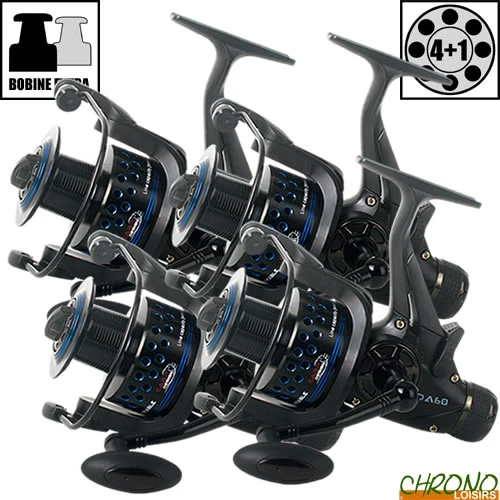 Moulinet Carp Design Débrayable DA60 Grey & Blue (les 4) 3 Moulinet Carp Design Débrayable DA60 Grey & Blue (les 4)