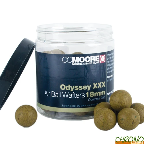 Bouillettes Equilibrées CC Moore Odyssey XXX Air Ball Wafters 18mm 3 Bouillettes Equilibrées CC Moore Odyssey XXX Air Ball Wafters 18mm