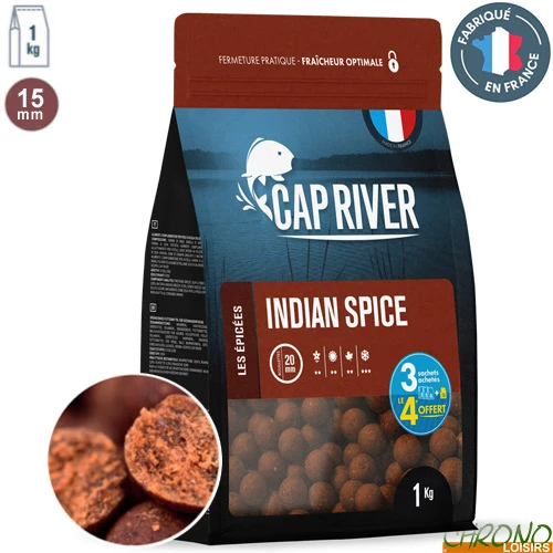 Bouillettes Cap River Indian Spice 15mm 1kg 3 Bouillettes Cap River Indian Spice 15mm 1kg