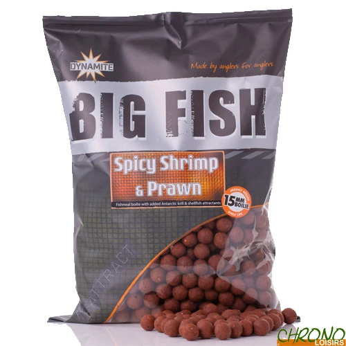 Bouillettes Dynamite Baits Spicy Shrimp & Prawn 15mm 1.8kg 3 Bouillettes Dynamite Baits Spicy Shrimp & Prawn 15mm 1.8kg