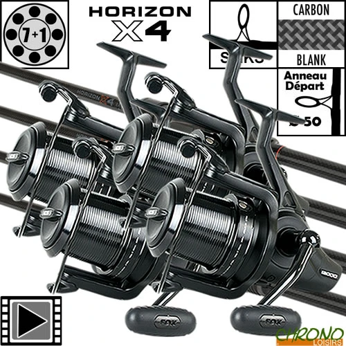 Ensemble Fox Horizon X4 50mm 12' 3lbs EOS 12000 (les 4) 3 Ensemble Fox Horizon X4 50mm 12' 3lbs EOS 12000 (les 4)