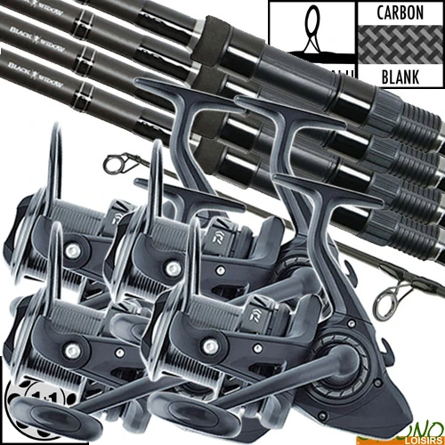 Ensemble Daiwa Black Widow 10' 3lbs (les 4) 3 Ensemble Daiwa Black Widow 10' 3lbs (les 4)