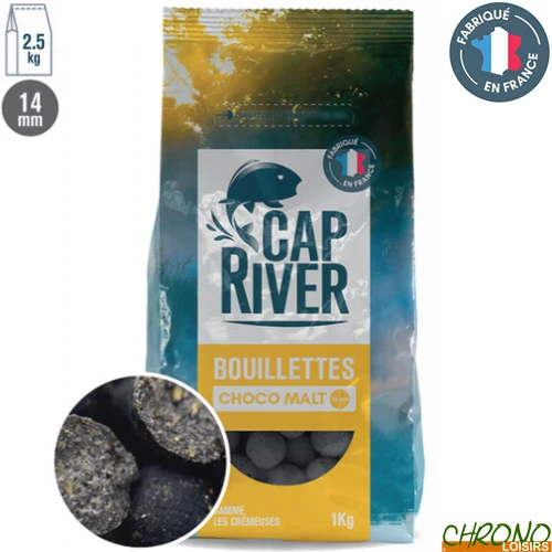 Bouillettes Cap River Choco Malt 14mm 2.5kg 3 Bouillettes Cap River Choco Malt 14mm 2.5kg