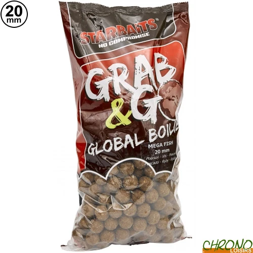 Bouillettes Starbaits Grab & Go Mega Fish 20mm 2.5kg 3 Bouillettes Starbaits Grab & Go Mega Fish 20mm 2.5kg